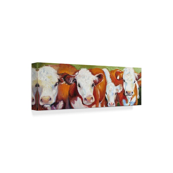 Marcia Baldwin 'Fab Five Cows' Canvas Art,10x32